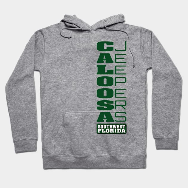 Dark Green Vertical Logo Hoodie by Caloosa Jeepers 